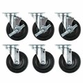 Assure Parts 5in Swivel Plate Casters for Vulcan SX60 Series, 6PK 190RR6M